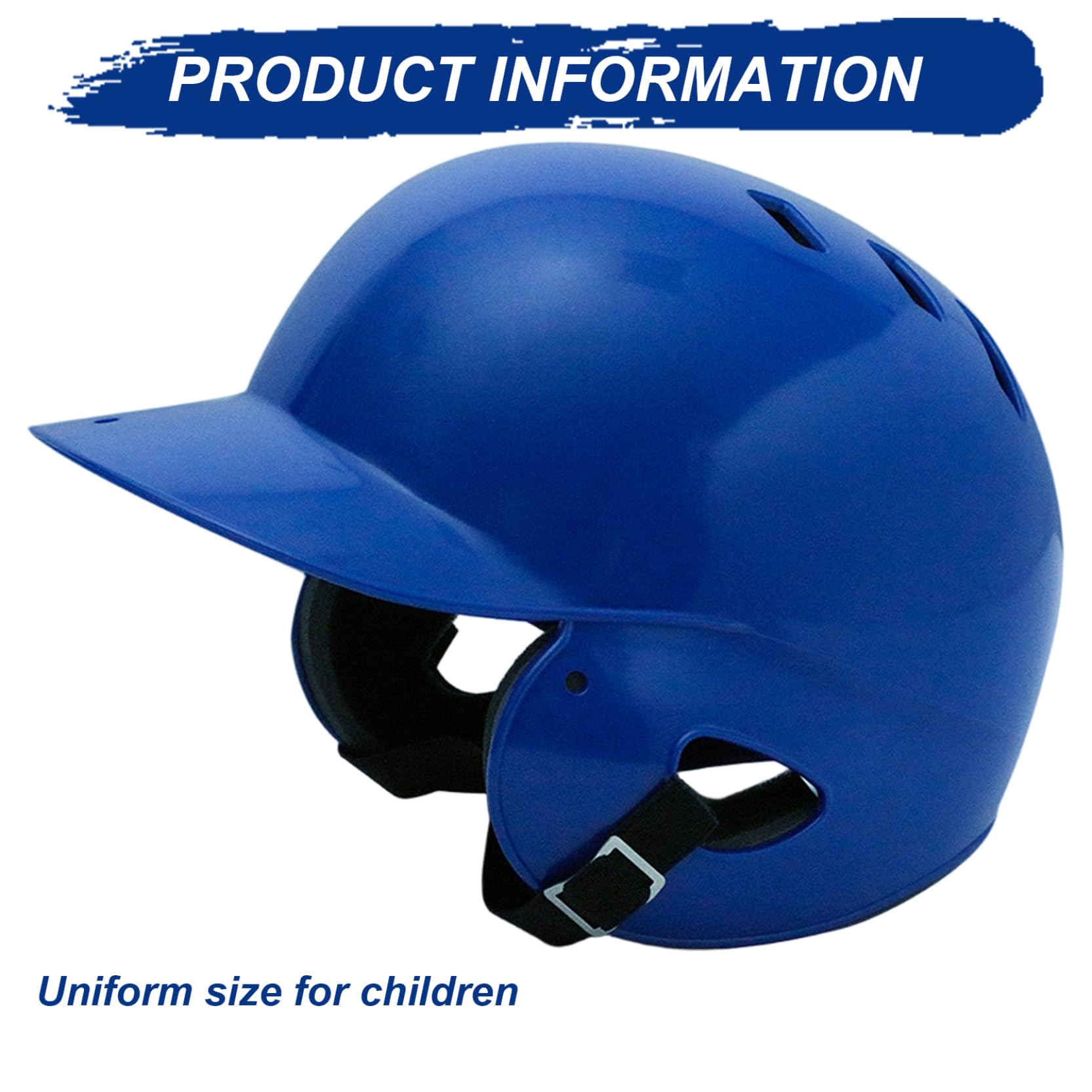 Casco de Bola de Camiseta engrosable Engrosamiento de Impactos Resistentes al Casco de bateo Protector de una Talla para jóvenes Infantiles, Azul