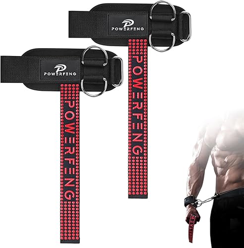 Correas de levantamiento de pesas con anillos en D para cable de gimnasio, soporte de muñeca antideslizante, correas de levantamiento de pesas para