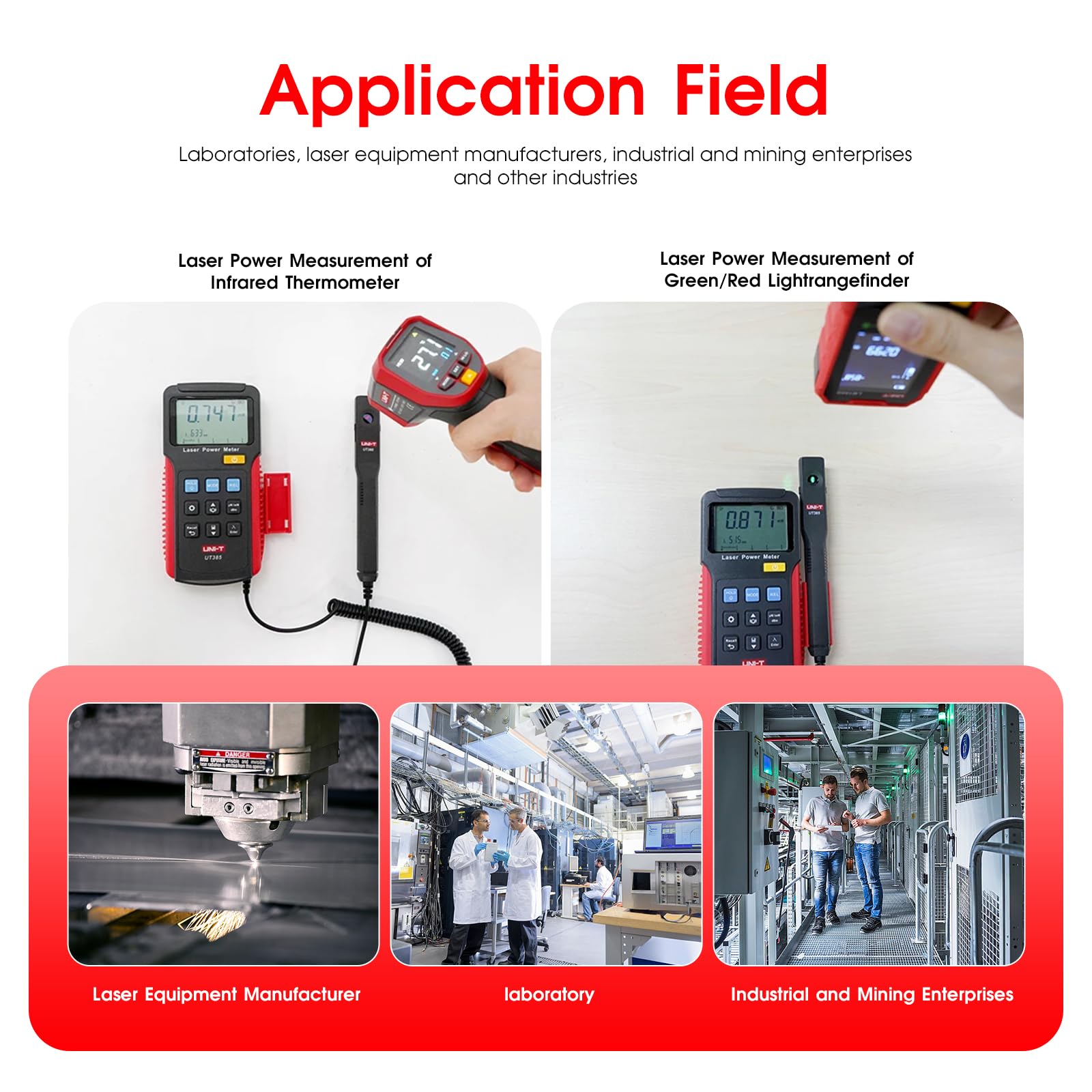 UNI-T UT385 Laser Power Meter Power Analyzer Data Logger Laser Sensor Precision Power Measurement..