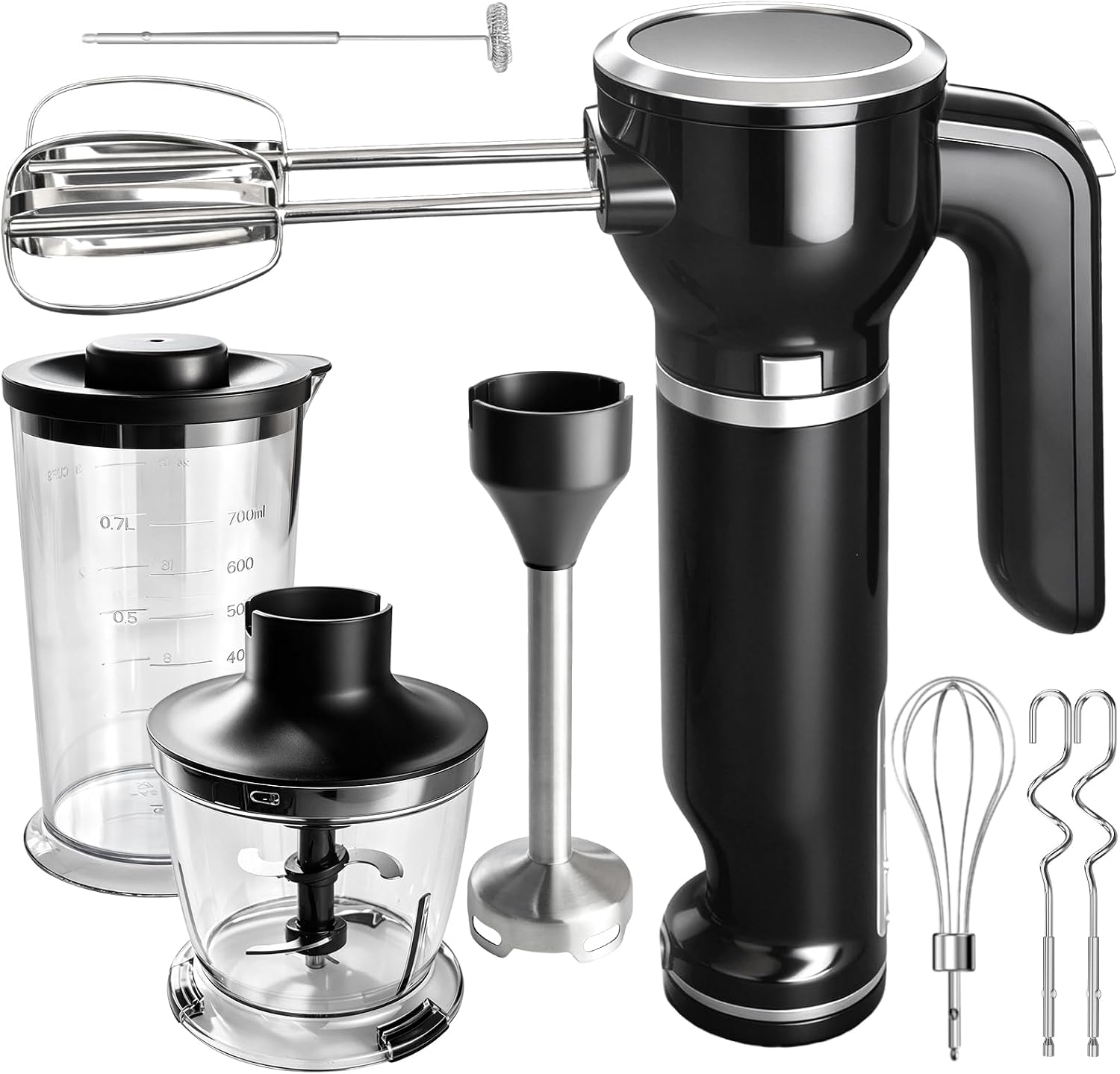 Hand Mixer, 5-Speed Electric Whisk with Turbo Boost Includes 5 Stainless Steel Attachments - Great Stand Mixer Alternative for Baking Cakes, Bread & More