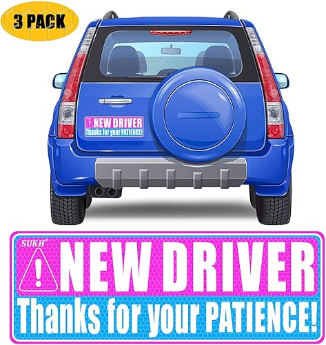 Miniatura 7 de Sukh Nuevo imán de conductor  divertido para estudiantes, advertencia de seguridad, novato, conductor, parachoques de automóvil, accesorios para