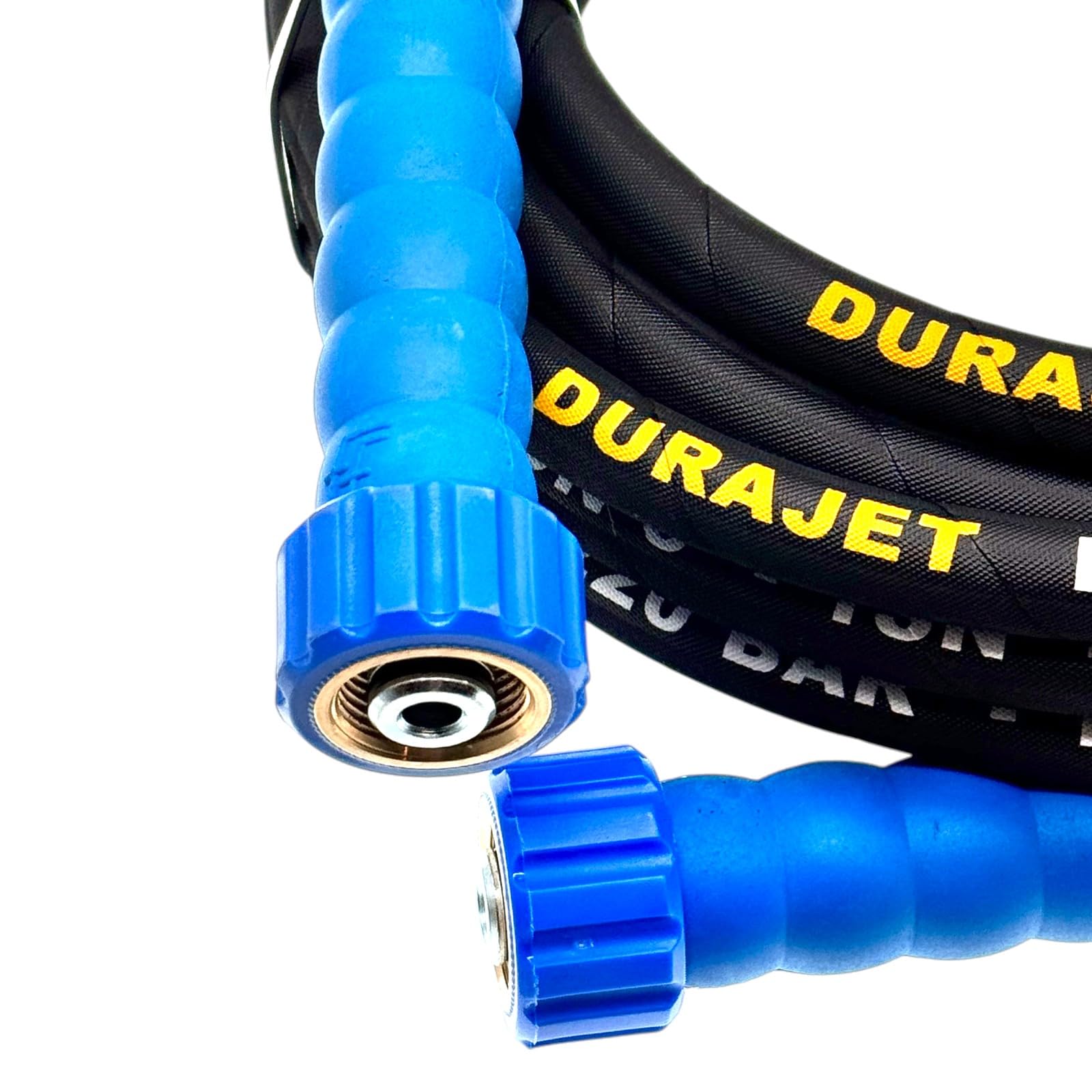 M&M Smartek Tubo ad alta pressione per idropulitrice Kärcher Kranzle, 220 bar, 2 x M22 IG Profi – DURAJET – Inserto filo resistente all'abrasione, resistente alle temperature, blu (10 metri)