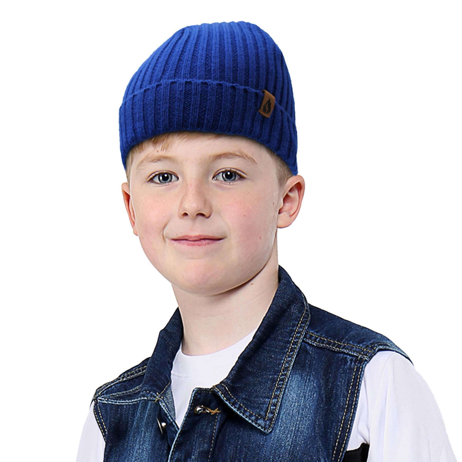 A2Z 4 Kids Niños Pack de 3 Gorros Acanalados Gorros Suaves Tacto Elásticos Resistentes Elegantes Invierno Cálidos Acogedores Gorras Cómodos Transpirables Frío A la Moda Interior Exterior Sombreros