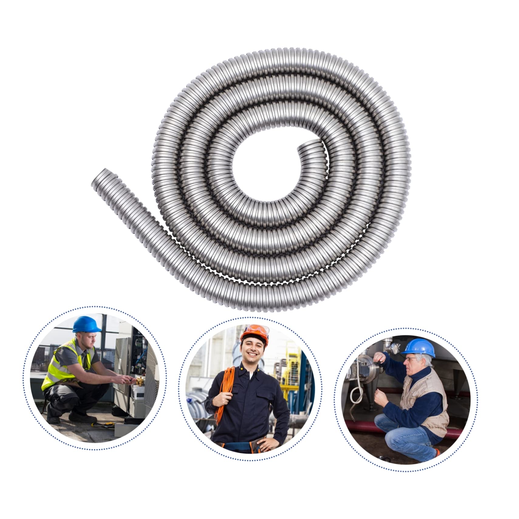Protezione Cavi Flessibile in Acciaio Inox 304 per Cavo | Argento, Resistenza All’usura, Barriera Aggiuntiva, Uso su Scrivania e Auto, Adatta a Proprietari di Animali