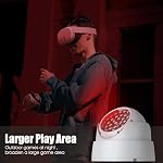 Orzero Ir Illuminator Lampe infrarouge compatible pour Quest 2, Quest, PS VR2, Améliorer le suivi des mains Perturbation immersive sans lumière Augmenter la sensibilité au suivi avec l'adaptateur de puissance - noir