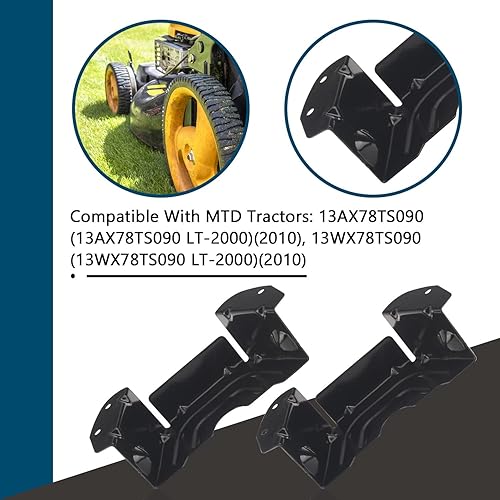 Miniatura 5 de Paquete de 2 cubiertas protectoras de correa de polea de husillo 783-06424A-0637 compatibles con tractores de cubierta MTD Cut de 42 pulgadas y 46