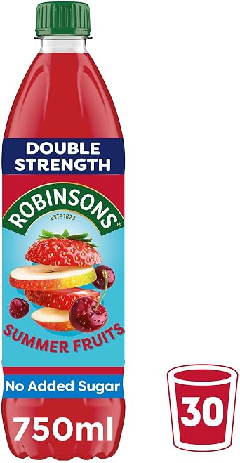 Robinsons Double Strength Summer Fruits No Added Sugar Squash 750ml