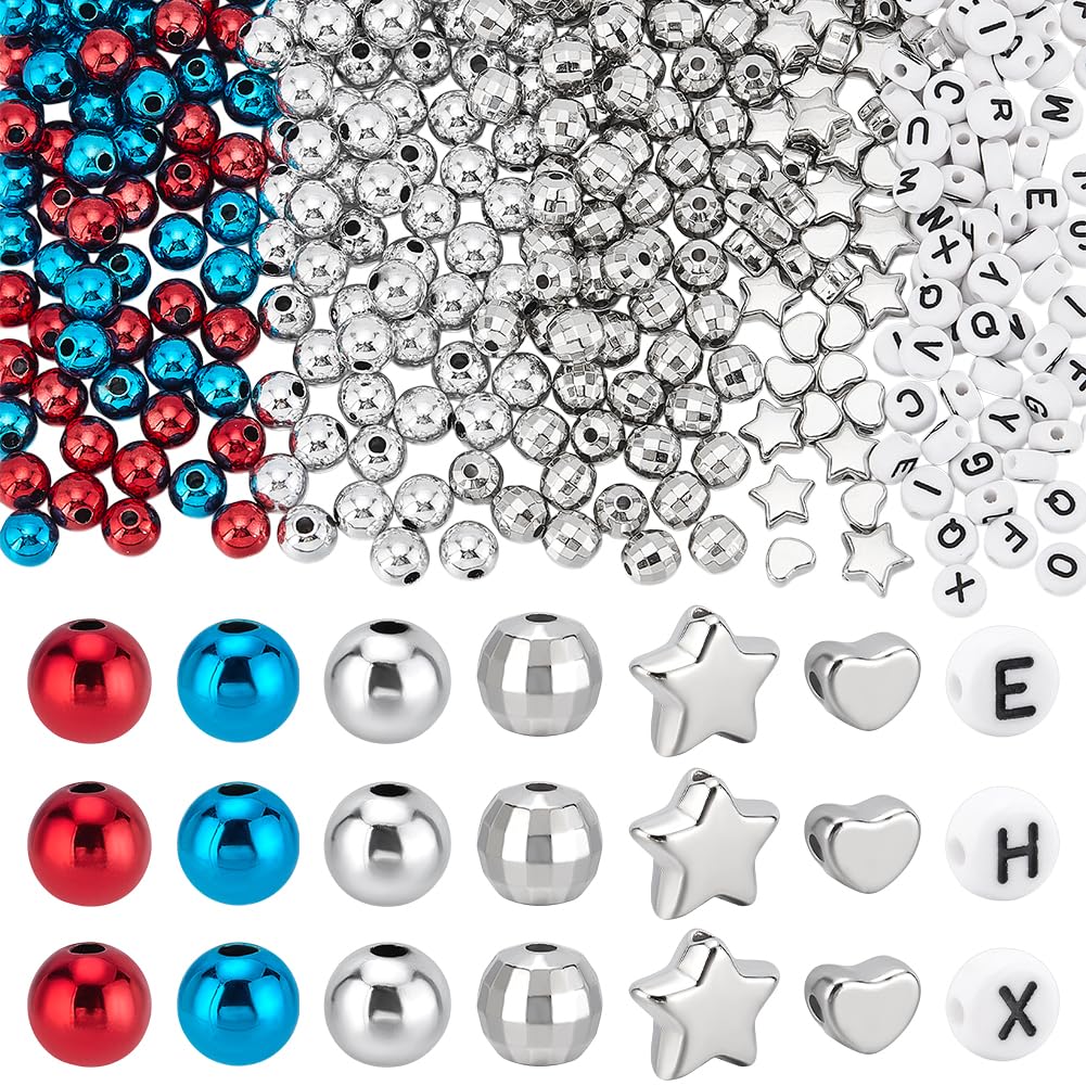 Perles motif cœur et étoile pour bijoux personnalisés à offrir
