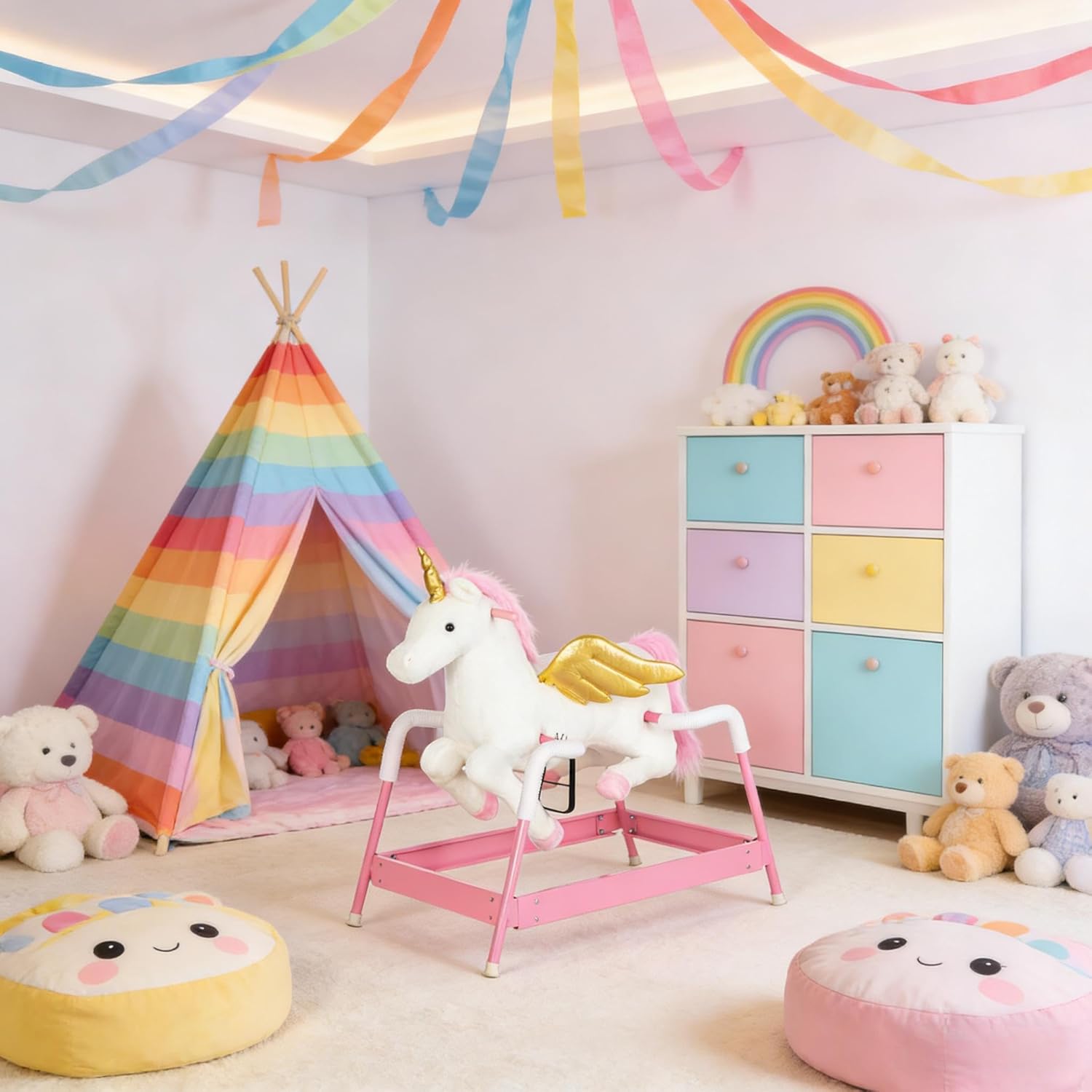 Soft Kids Rocking Horse Toy, Kids Rocking Horse Unicorn