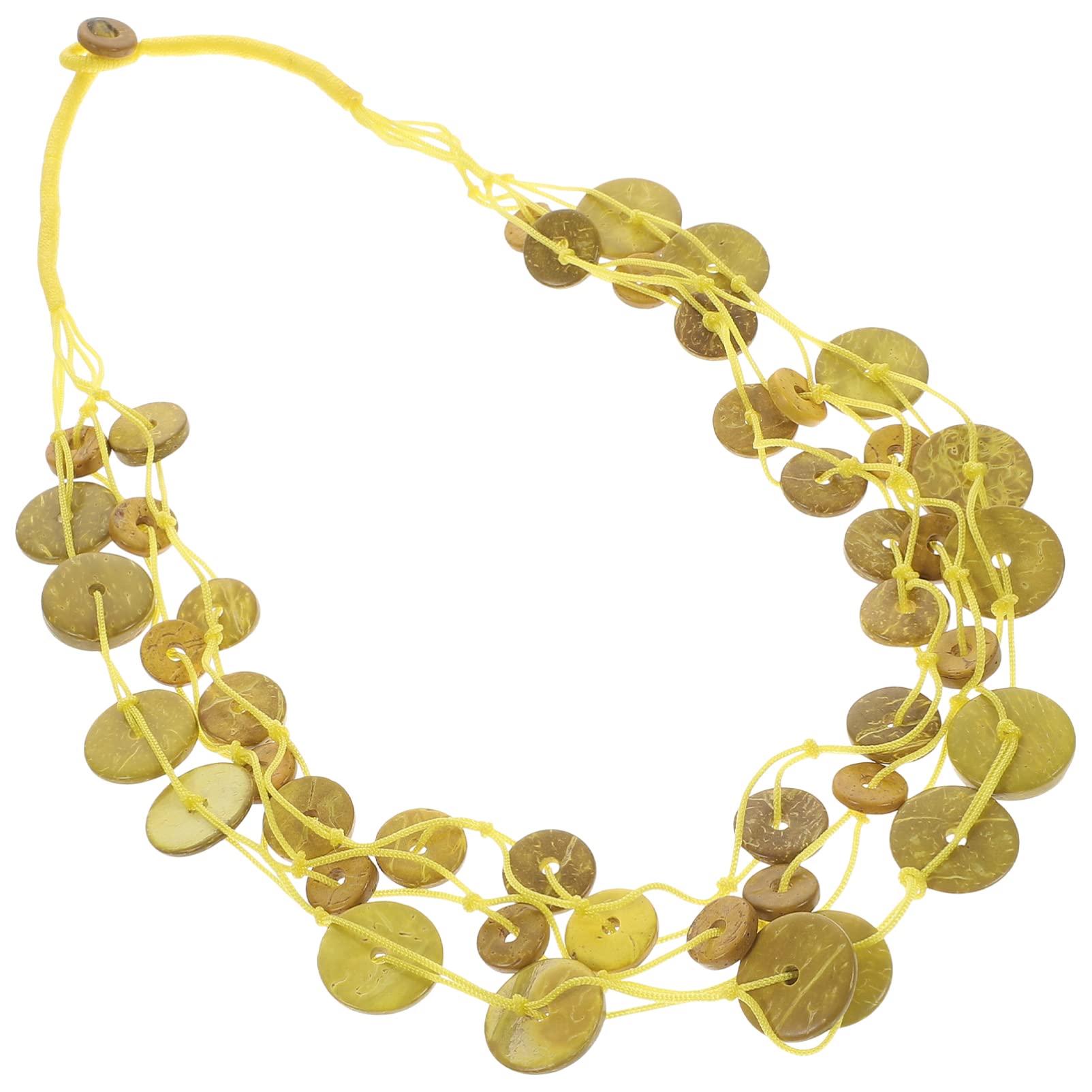 PRETYZOOM 5pezzi Collana Boho Legno Di Cocco Con Perline Per Donne Accessorio Moda Leggero e Resistente Per Spiaggia e Attività All Aperto