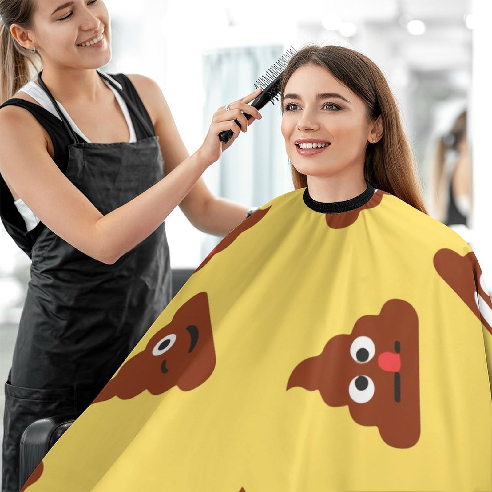 Amazon.co.jp: 散髪ケープ ヘアカット うんこ 表情 面白い 散髪マント