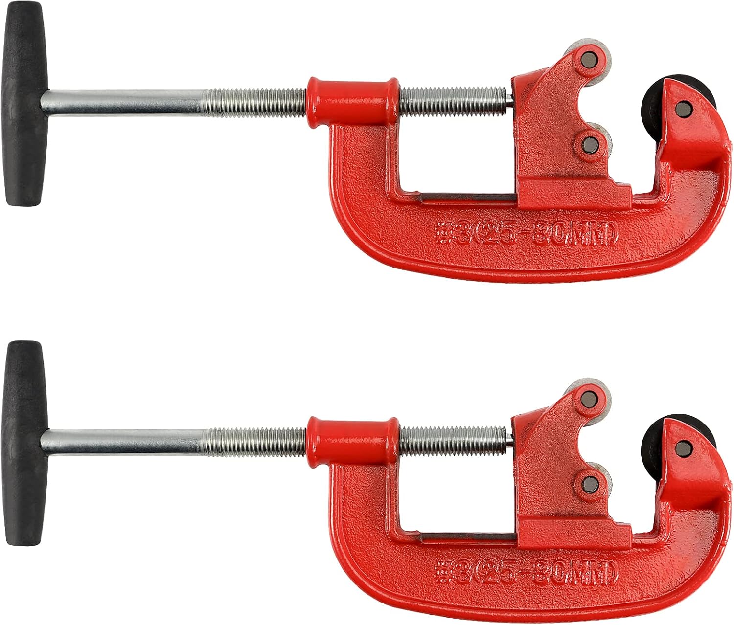 MUKCHAP 2 PCS Heavy Duty Pipe Cutter, 1"3" Inch Cutting Capacity Large Pipe Tube Cutter Iron