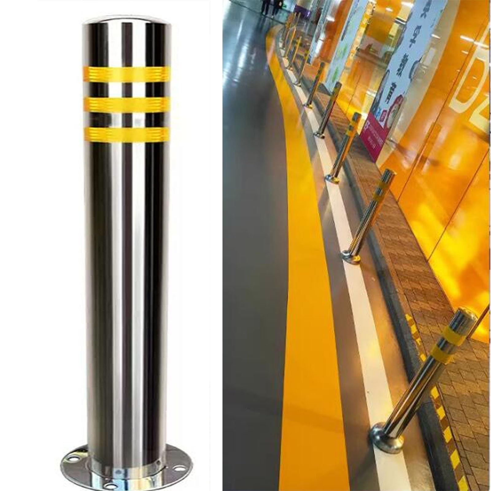 Bolardos de estacionamiento de alta seguridad con anclaje firme de pernos para zonas de tráfico