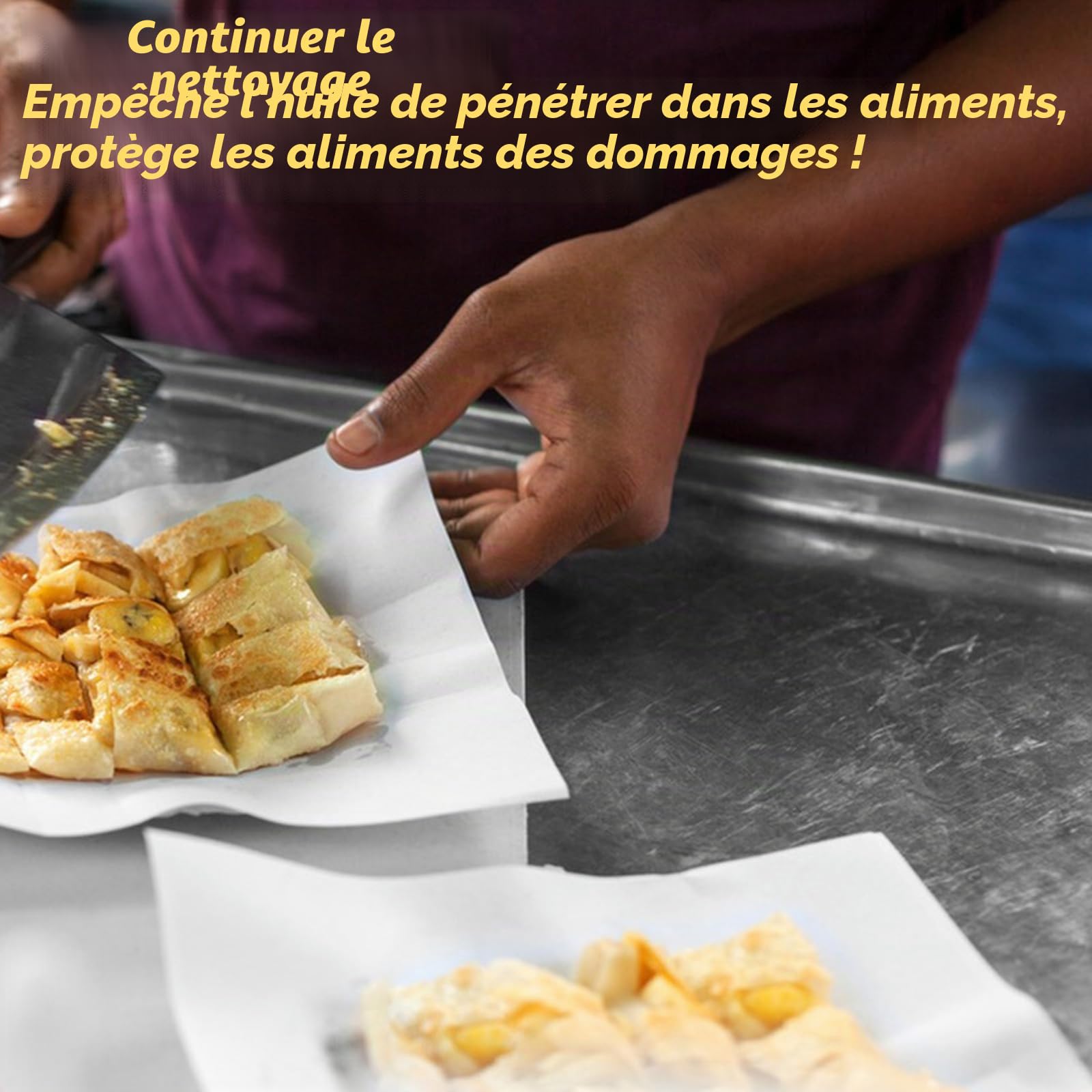 APACALI 500 Feuilles papier sulfurisé pour aliments, 28 x 38 cm Anti Graisse Papier Cuisson, papier à fromage, papier sulfurisé Deli pour hamburgers, sandwichs, viandes, imperméable et à l'huile