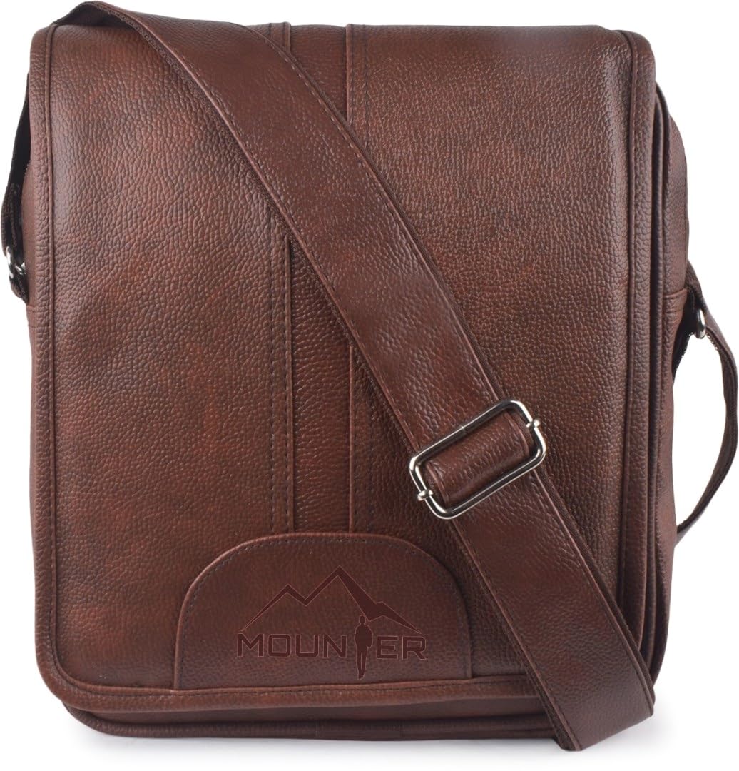 PU Leather Sling Bag Cross Body Travel Office Messenger One Side Shoulder Bag for Men, Women & Boys-image-40
