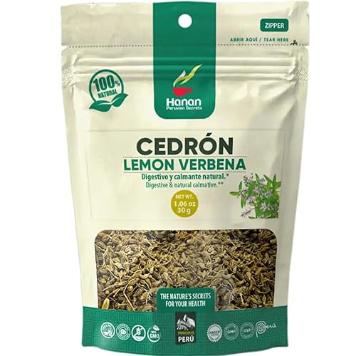 Hanan Hierbas sueltas de verbena limón (Cedron) - Té de hierbas totalmente natural de Beebrush de los Andes de Perú en recetas de cocina, popurrí,