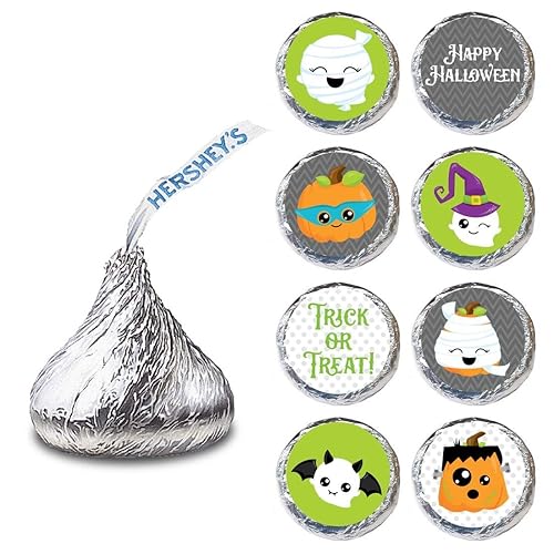 Miniatura 5 de Halloween Labels for HERSHEY’S KISSES Chocolates by Adore By Nat - Trick or Treat Holiday Candy Stickers - Set of 240