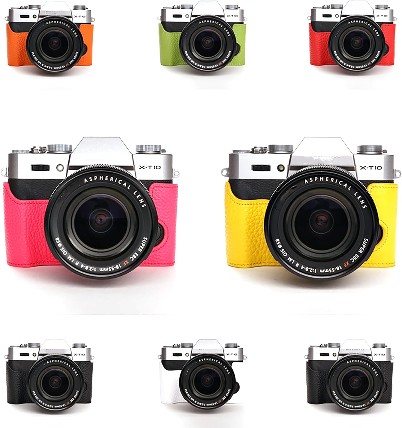 Handmade Genuine Real Leather Half Camera Case Camera Bag for FUJIFILM X-T30 X-T20 X-T10 8 Colors