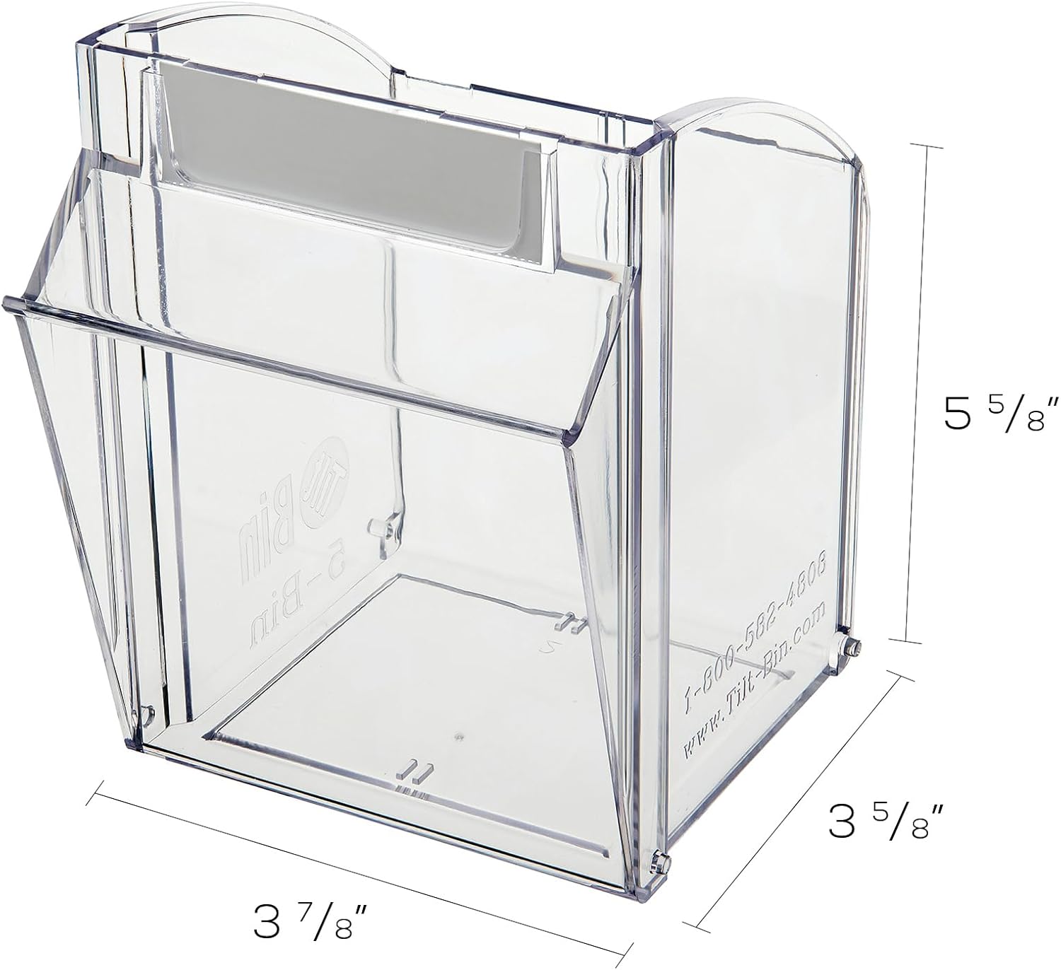 Deflecto Tilt Bins, Interlocking 5-Bins, 23" x 5" x 6.5 ", White (20503OP)