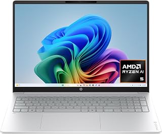HP OmniBook 3 16-inch AI Laptop: AMD Ryzen AI 5, 2K Touchscreen, 16GB RAM, 512GB SSD
