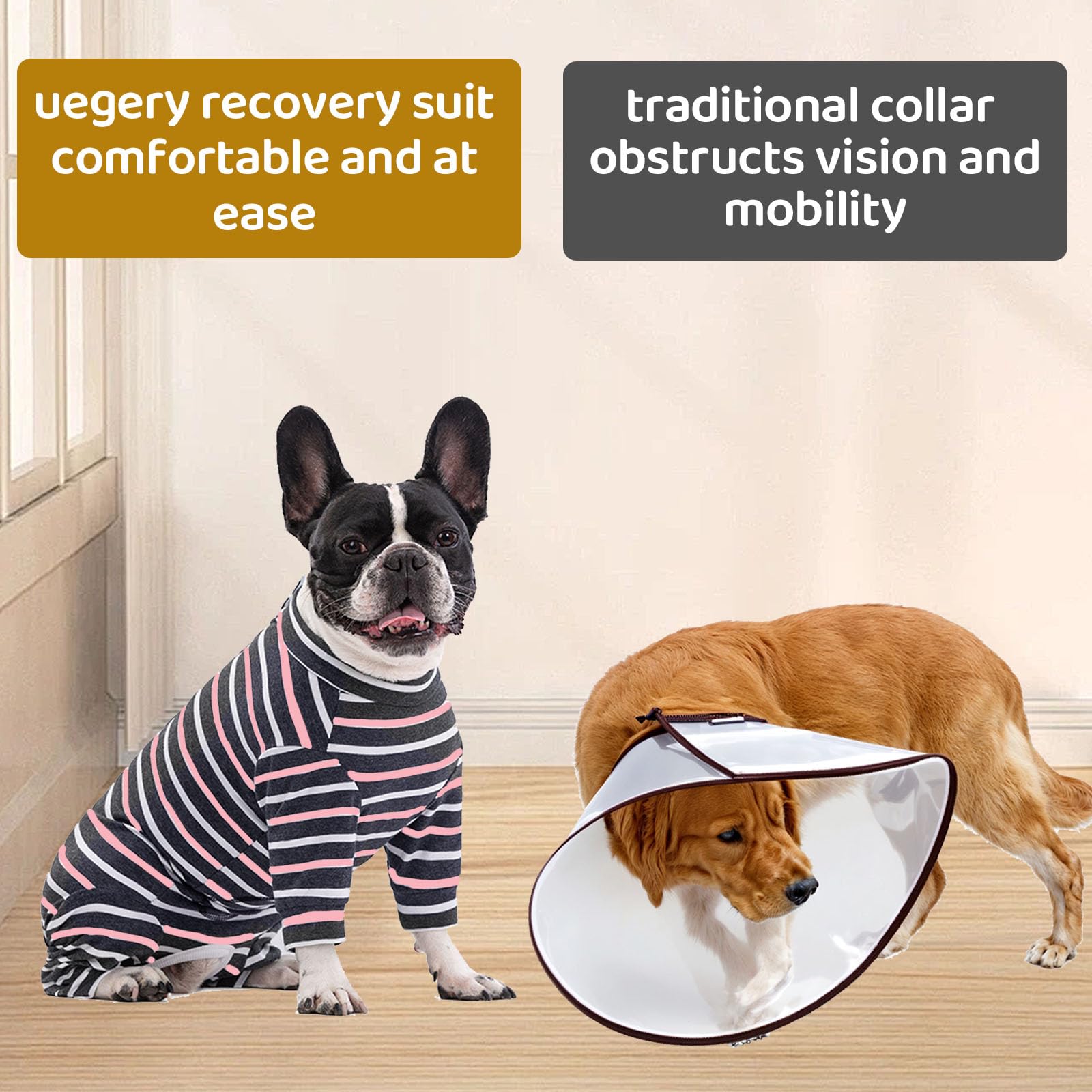 Dog Surgery Recovery Suit Protecting Wounds and Preventing Infection,Medical Suit for Female/Male,Dog Onesie Pyjamas for Medium and Small,Medical Pet Shirts (navy - Image 4