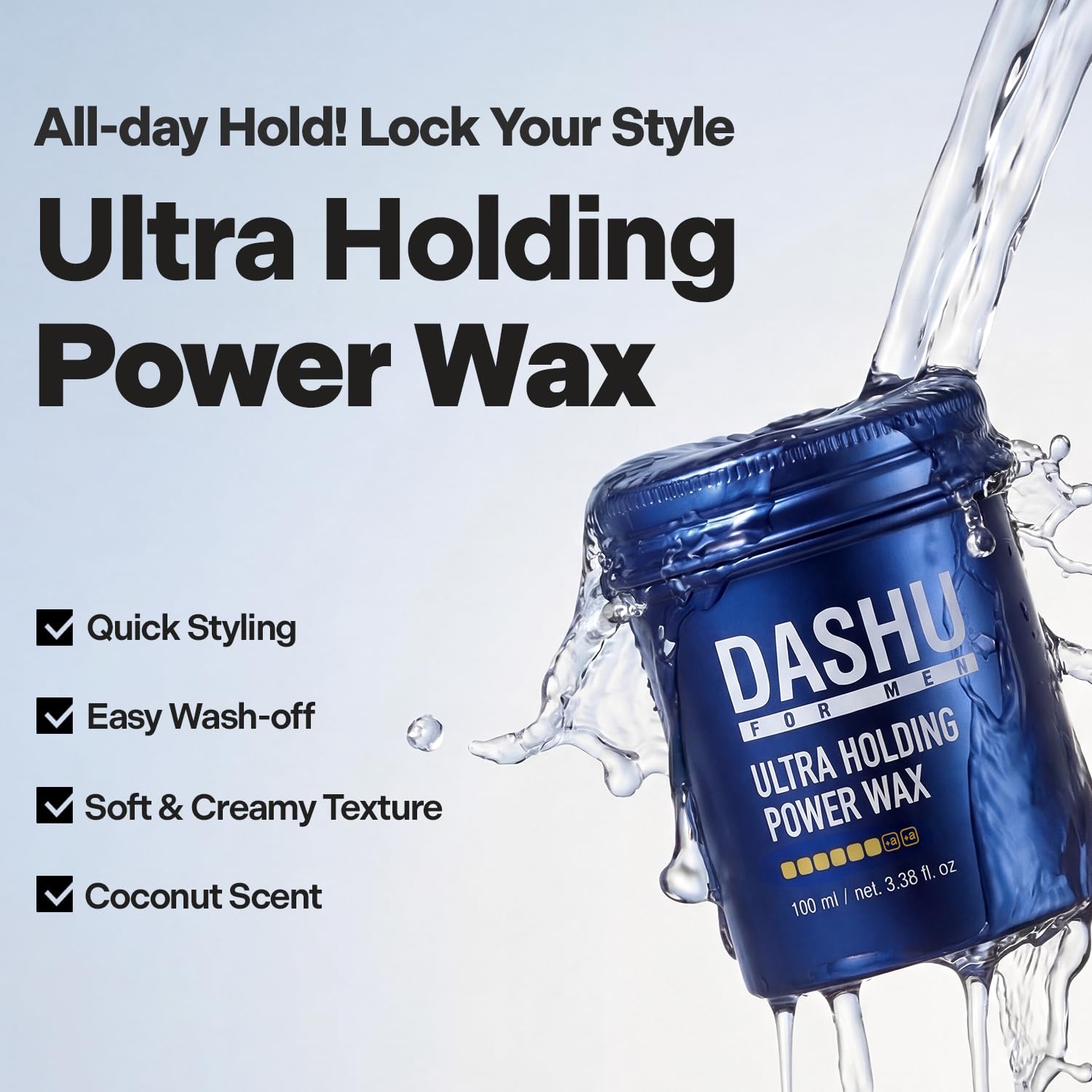 Dashu Ultra Güçlü, Kalıntı ve Beyazlık Bırakmayan, Besleyici For Men Premium Ultra Holding Power Wax