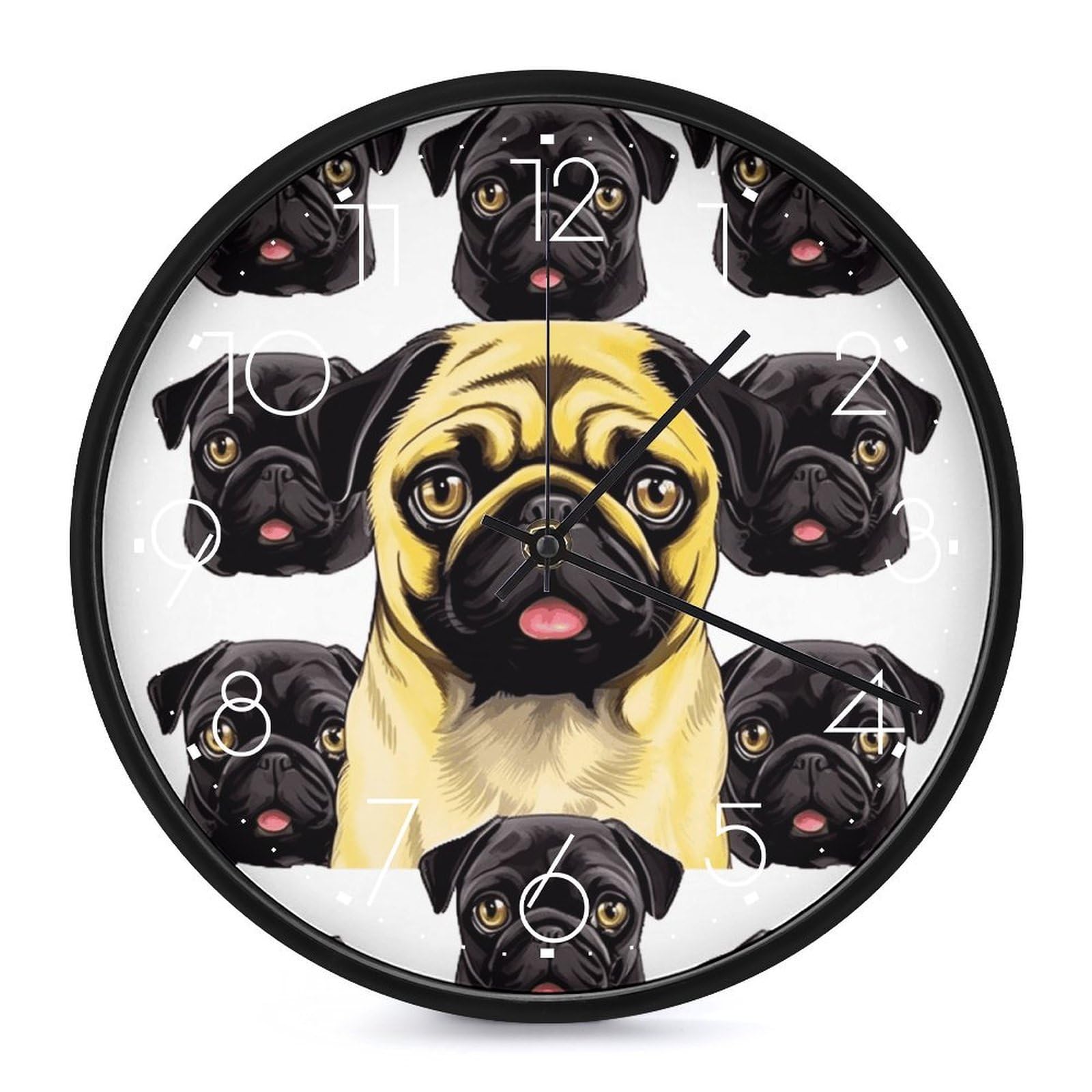 Horloge murale silencieuse sans tic-tac avec cadran analogique moderne