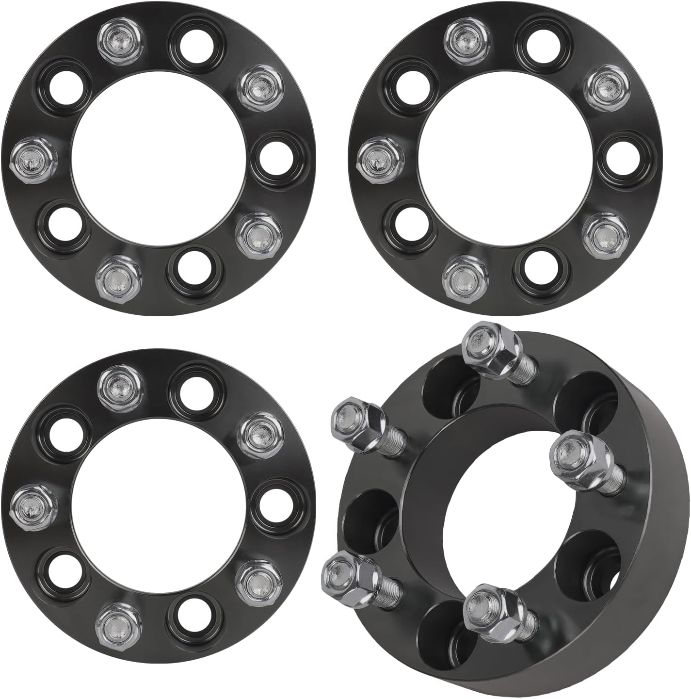 Torchbeam 5x4.5 Wheel Spacers 1.5 inch for Cherokee 1984-2001, Comanche 1986-1992, Crown Victoria 1992-2011, Edge 2007-2014, 5×114.3mm Wheel Adapters 5 Lug 1/2" x20 for 82.5mm Hub Bore 4pcs