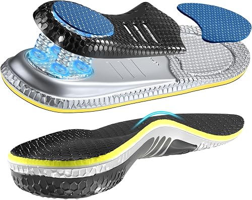 Heavy Duty Pain Relief Insoles, 230+ lbs, Arch Support, Flat Feet Orthotic Insert for Plantar Fasciitis, Flat Feet, Pronation and Heel Pain(US Men 10-10.5/Women 11-11.5)