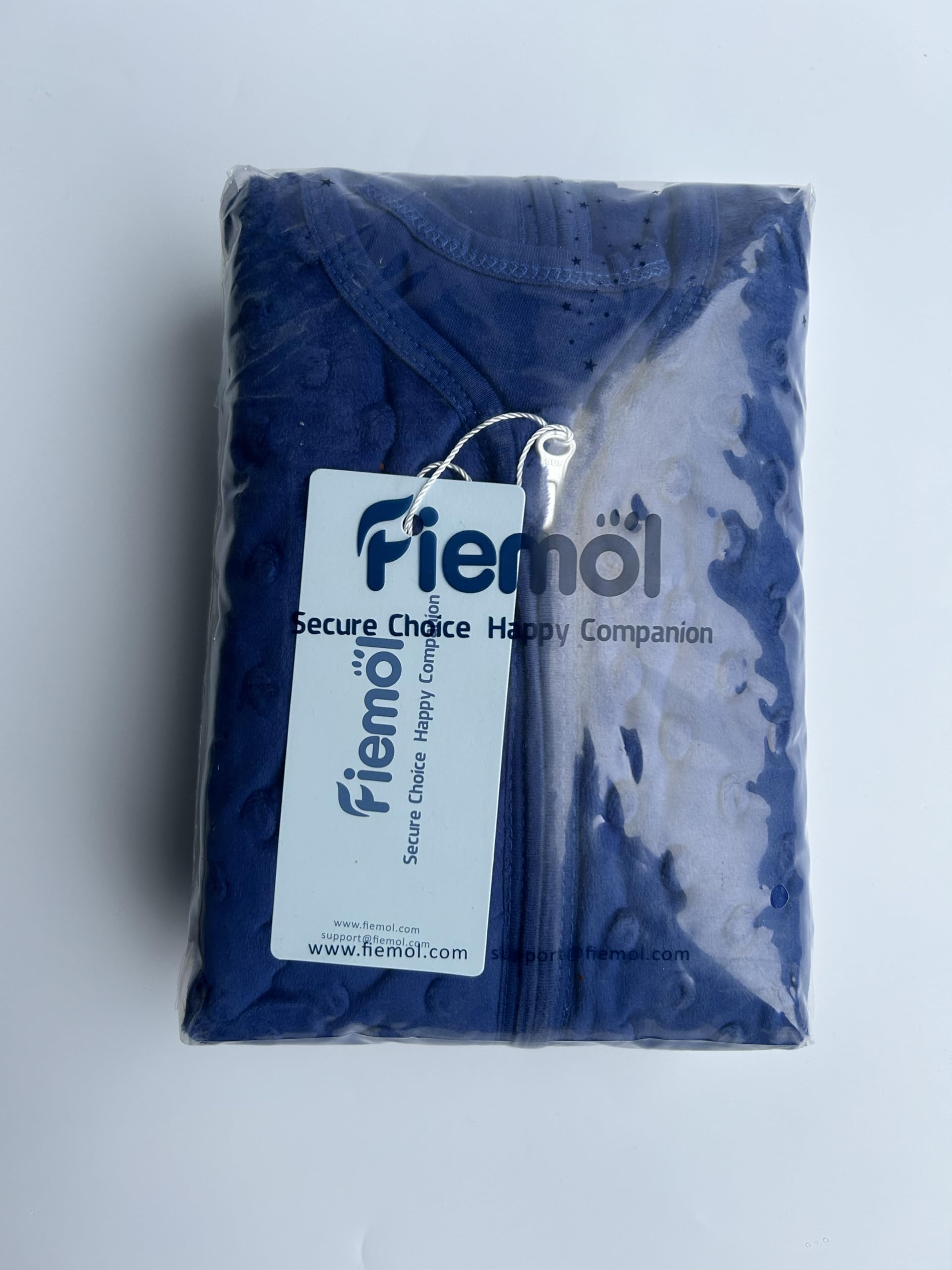Gigoteuse 0-6 Mois 1.5 TOG Turbulette Naissance avec pois en Peluche, Sac de Couchage bebe Fille Garcon douce en Coton à Double sens Couverture Portable pour bébé, Bleu et Gris