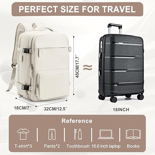 Miniatura 2 de Mochila de viaje para mujeres y hombres, mochila de transporte para aprobación de vuelo, mochila de viaje para artículos personales mochila de