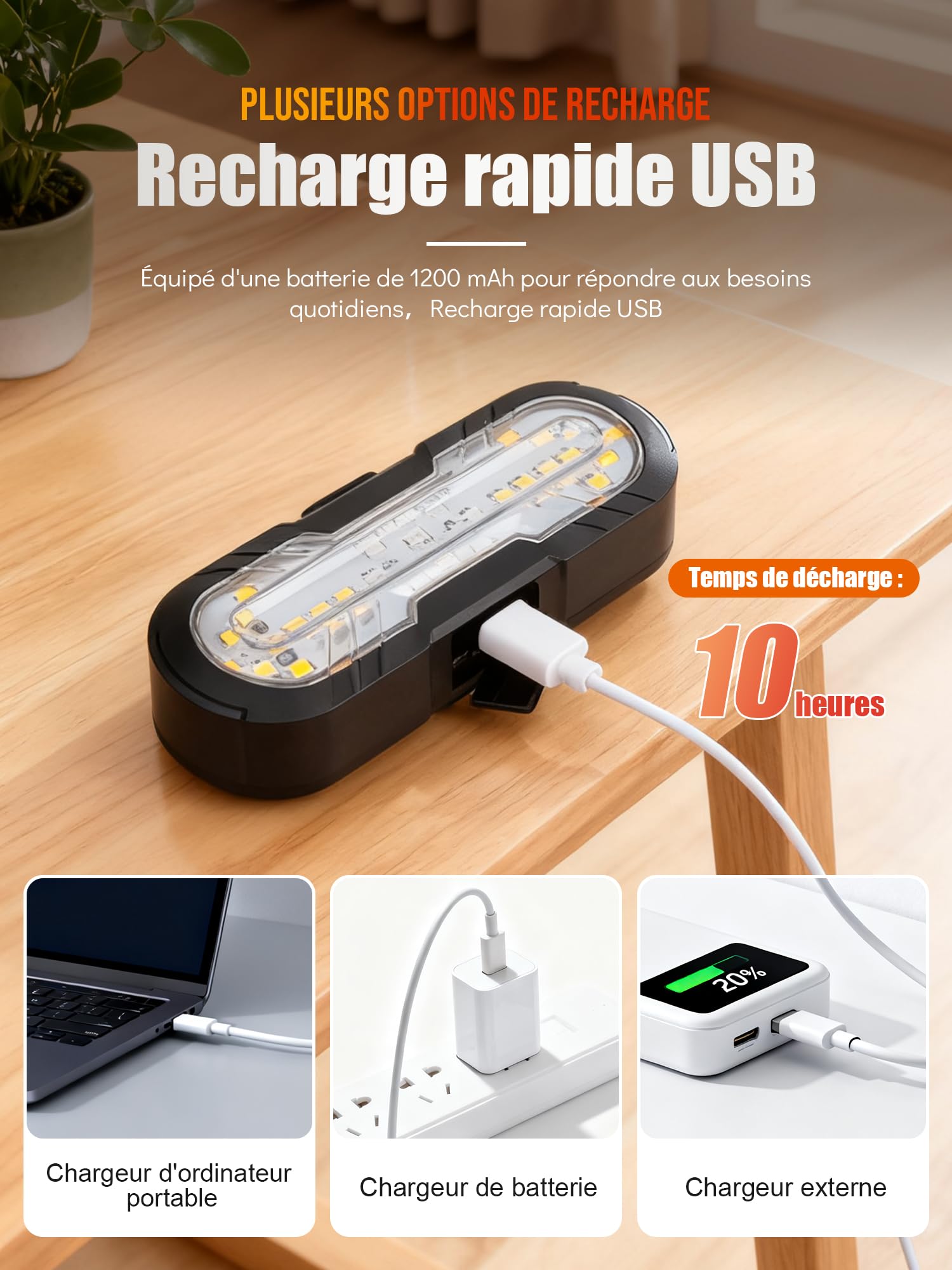 Clignotant de Vélo avec Télécommande,Résistant à l'eau Feu Arrière de Vélo avec Klaxon Bell 70dB,6 Modes D'éclairage Rechargeable par USB,Accessoires Vélo VTT pour Cyclisme