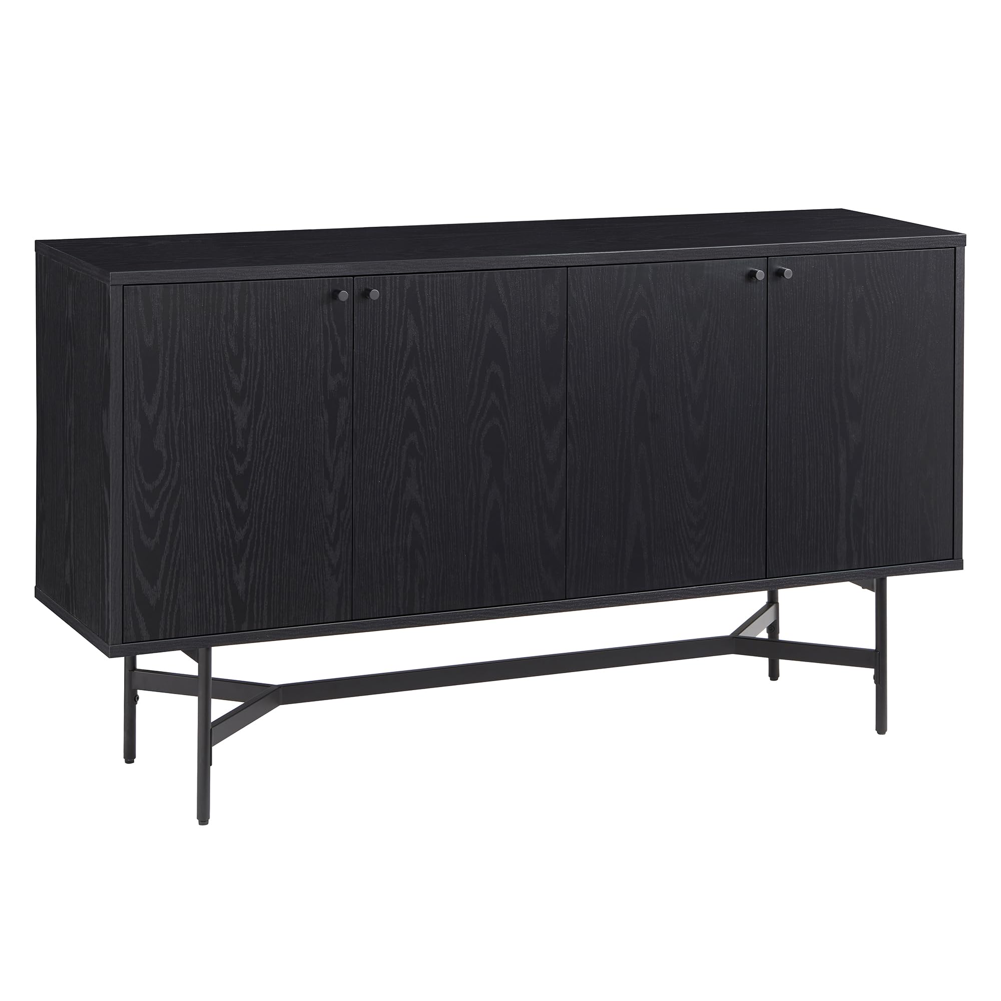 Henn&Hart Richmond Buffet Table, 58" Wide, Black