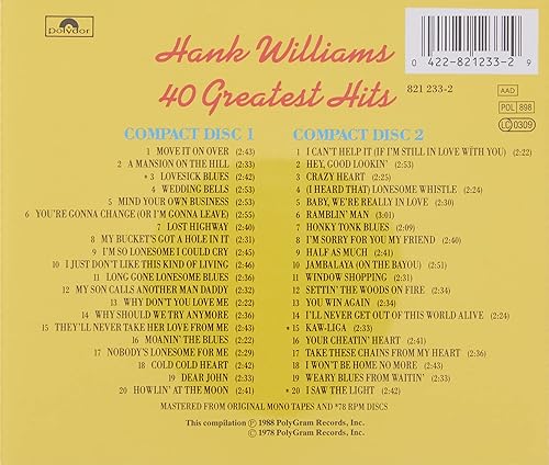 Miniatura 2 de Hank Williams - 40 Greatest Hits