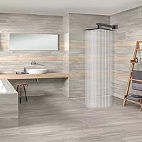 Vista 2 de GGStudy - Cabezal de ducha de alta presión cuadrado negro de 16 pulgadas, cabezales de ducha grandes de acero inoxidable ultrafino, conexión de 1/2