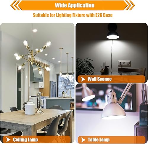 Miniatura 7 de Paquete de 16 bombillas LED Edison equivalente a 40 W, bombilla de filamento LED regulable de 4 W, bombilla ST19 de luz diurna de 5000 K, bombillas