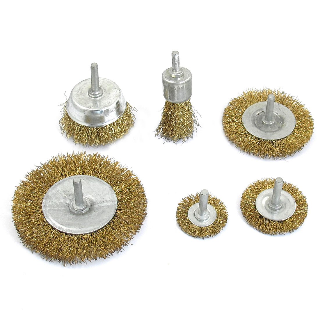 Aexit 6 in Abrasive Wheels & Discs 1 Gold Tone Crimped Steel Wire Abrasive Grinding Wheel Surface Grinding Wheels Brushes Tool