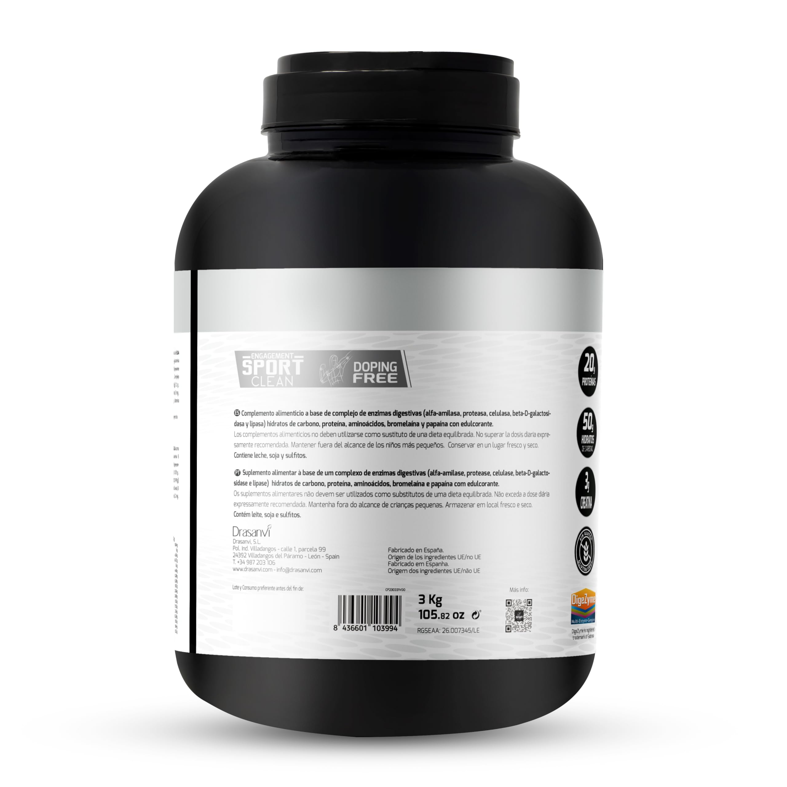 WEIGHT GAINER DOBLE CHOCOLATE 3KG SPORT LIVE DRASANVI