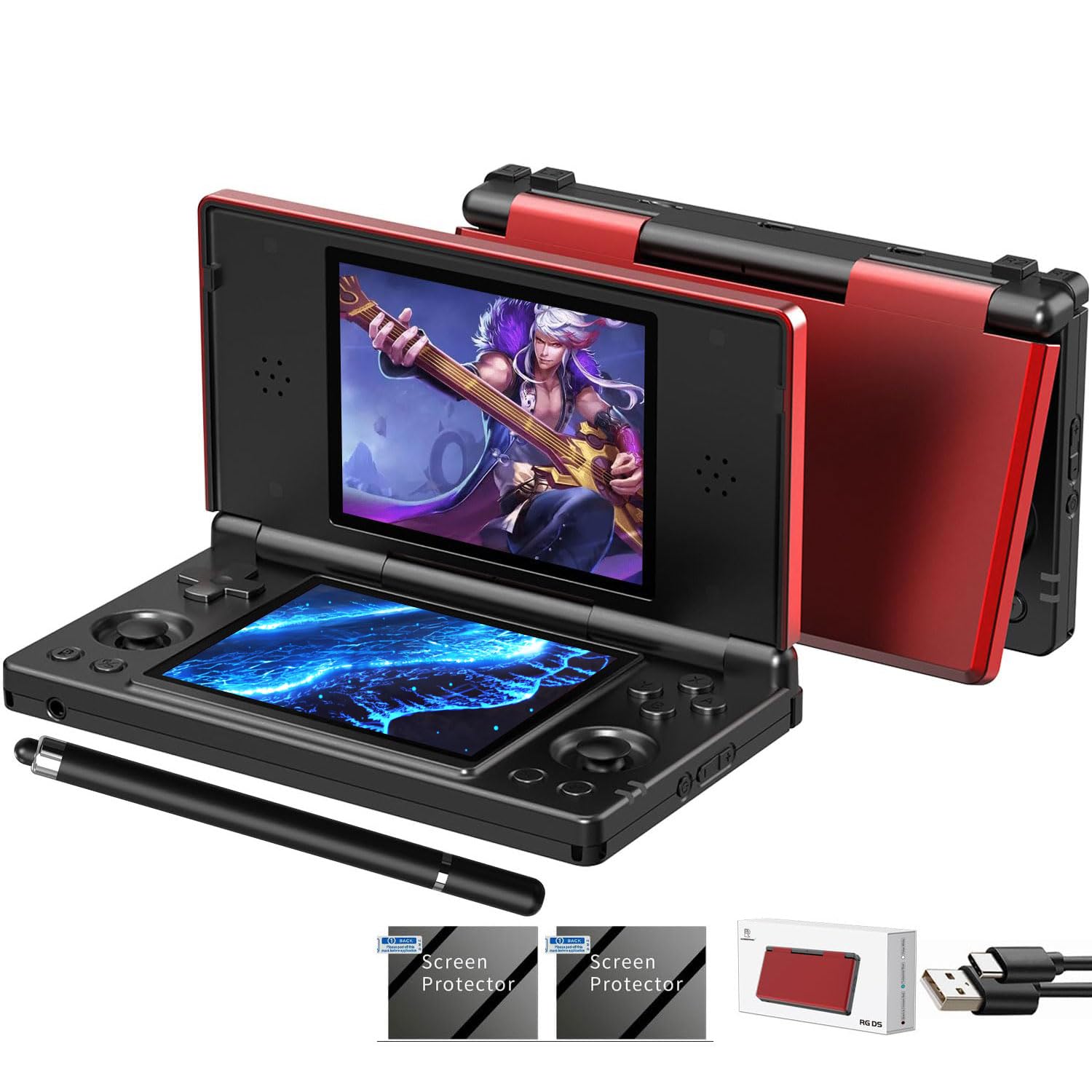 Amazon.com: Aivuidbs RG DS Foldable Handheld Game Console RK3568