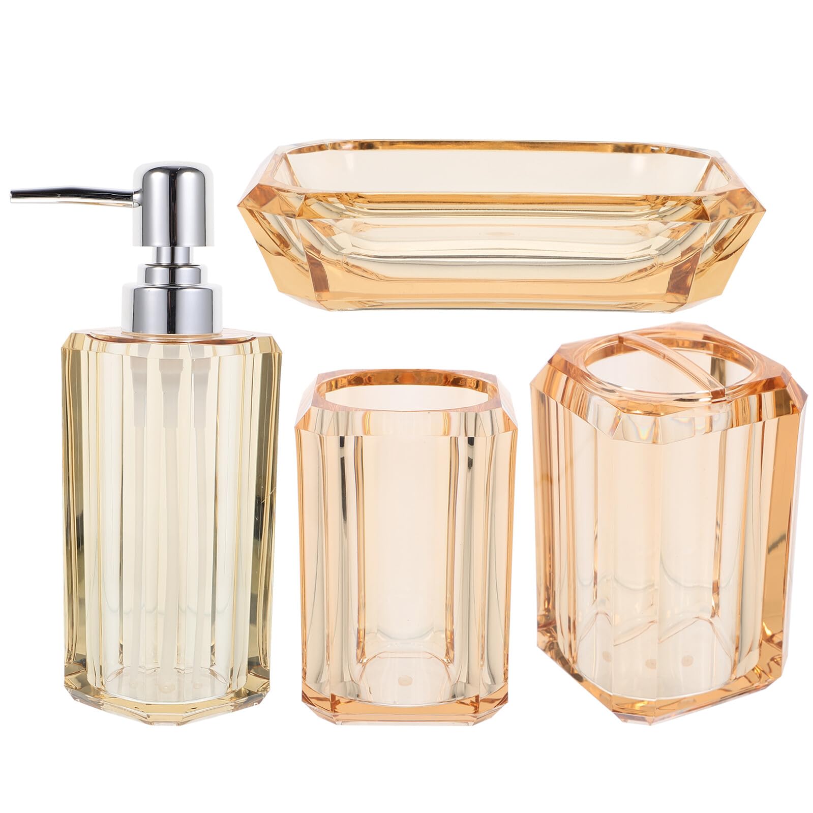 TOYANDONA Accesorios de Baño Vaso para Enjuague Bucal Soporte para Cepillo de Dientes Jabonera Botella de Loción para Tocador de Baño