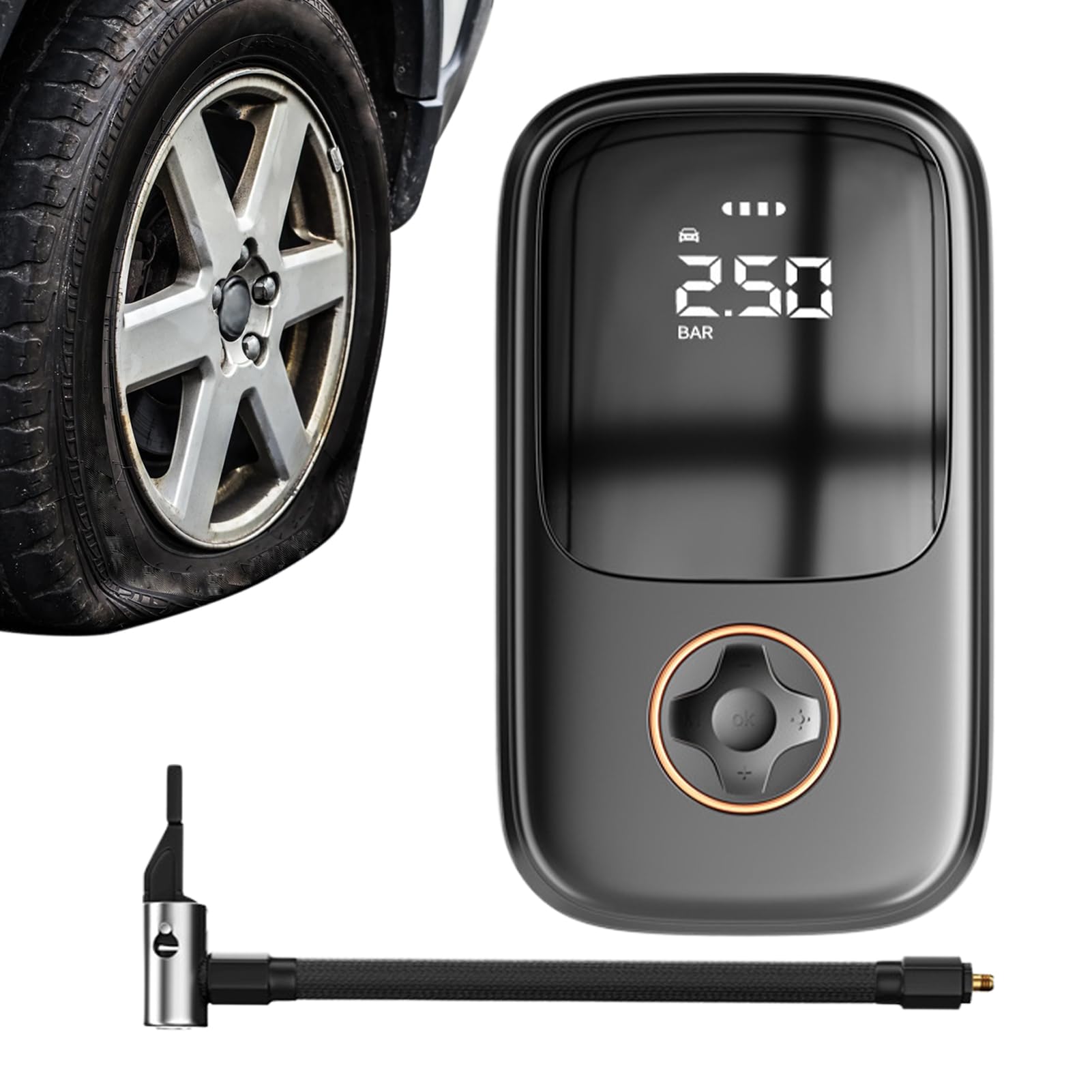 Pompe À Vélo Électrique Compresseur d'air Portable multimode | Intelligent pour le vélo , l'automobile, activités de plein air, la maison et les