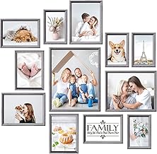 Picture Frames Set Wall Decor- 12 Pcs Collage Gallery Frames for Wall Mounting or Tabletop Display Including 11x14 8x10 6x8 5x7 4x6 inch
