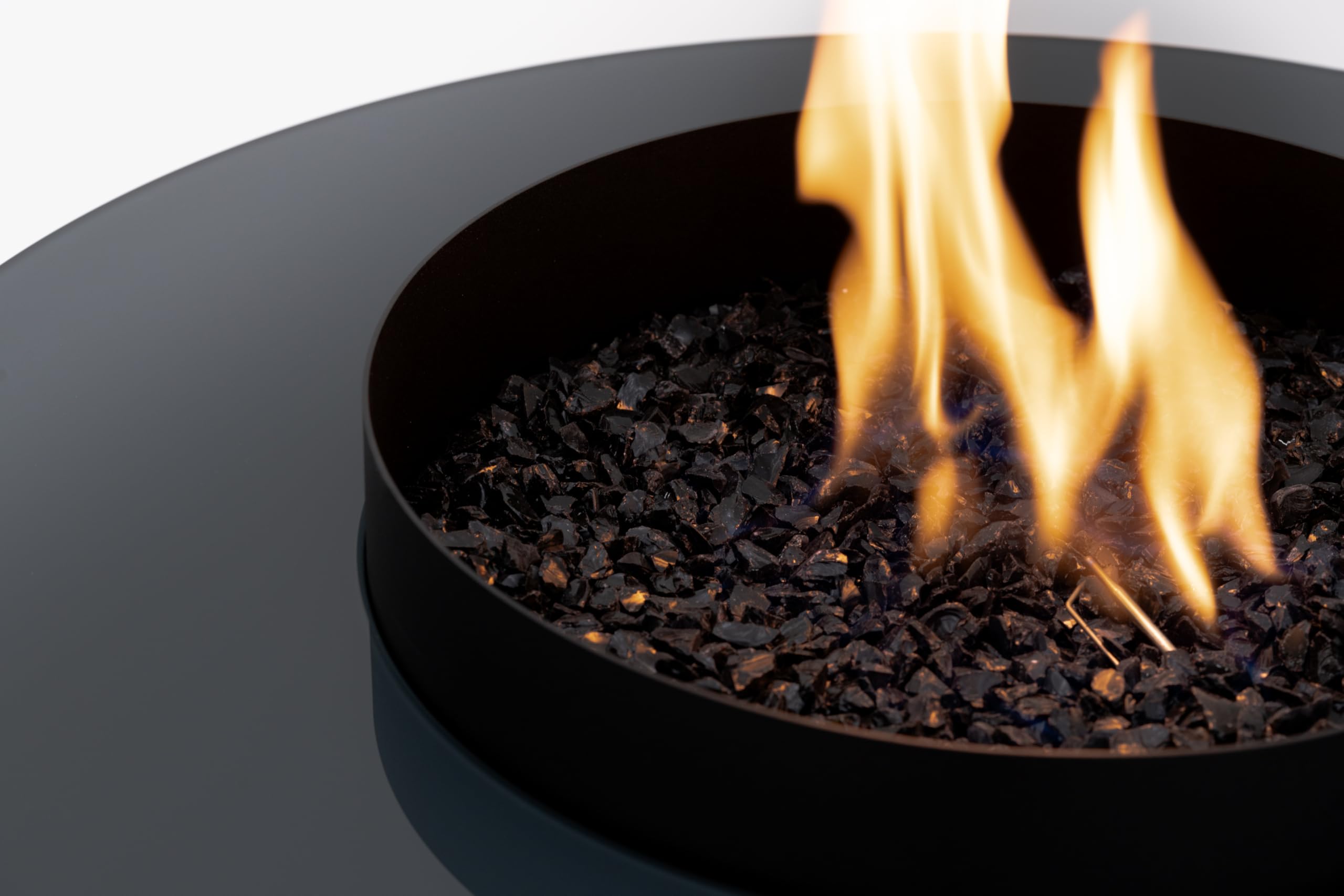 Planika Dot 2-en-1 Mesa de Café con Fuego – Fogata, Chimenea Exterior, de jardín, de café para Patio, de café, Calefactor para Patio. Superficie Duradera, fácil de controlar, Incluye Cubierta.