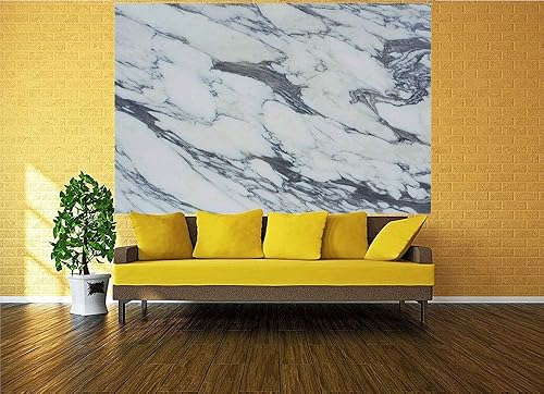 Miniatura 2 de 77x30 inches Wall Mural,Antique Marble Textured Ocean Style Organic Granite Rock Formation Art Print Decorative Peel and Stick Self-Adhesive