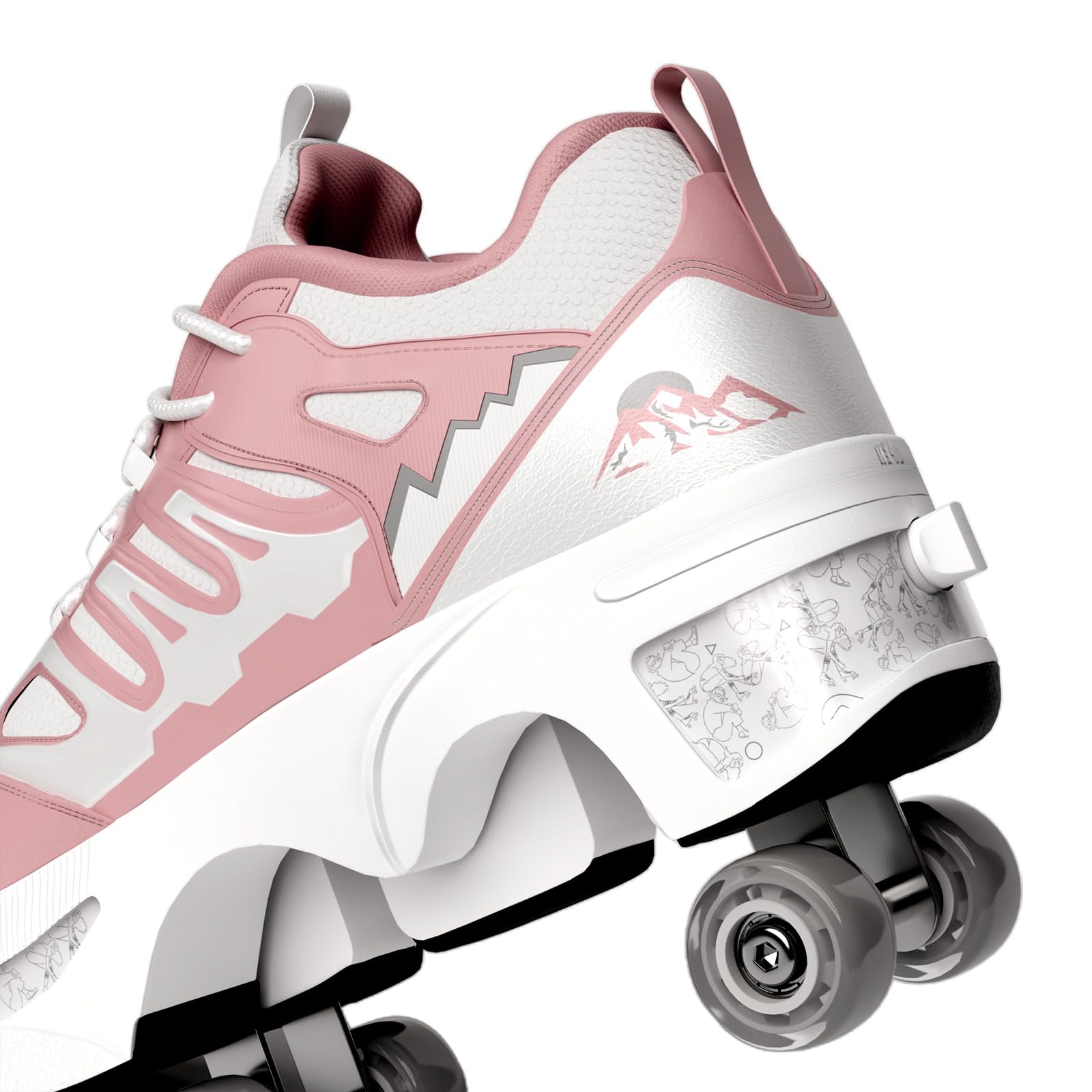 Scarpe con Rotelle Retrattili Automatiche 4 Ruote per Bambina - Pattini a Rotelle Incorporati, Scarpe da Skate Multisport per Ragazze e Ragazzi 34-40 - Idee Regalo