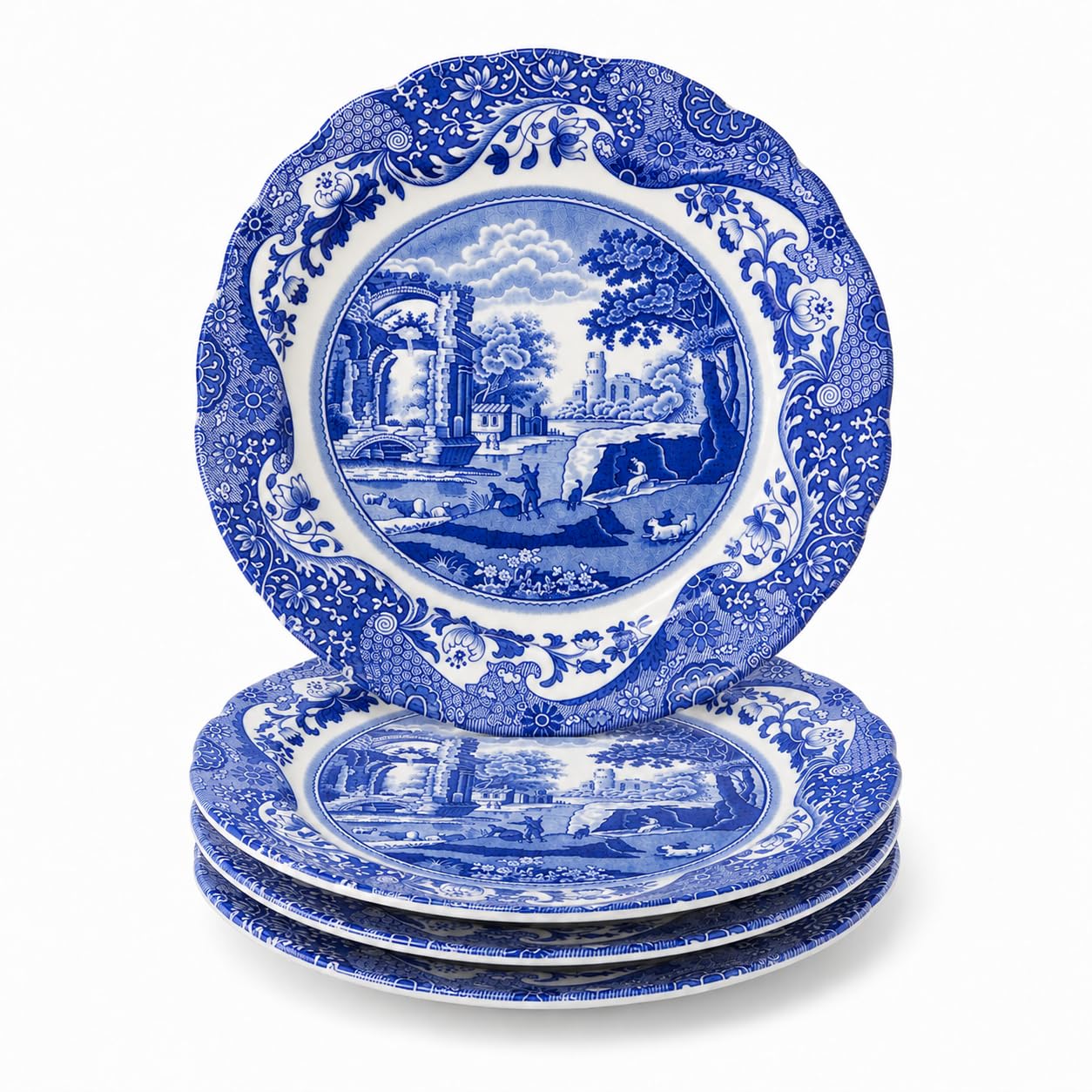 Amazon.com | Spode Blue Italian Bread and Butter Plate, Set of 4