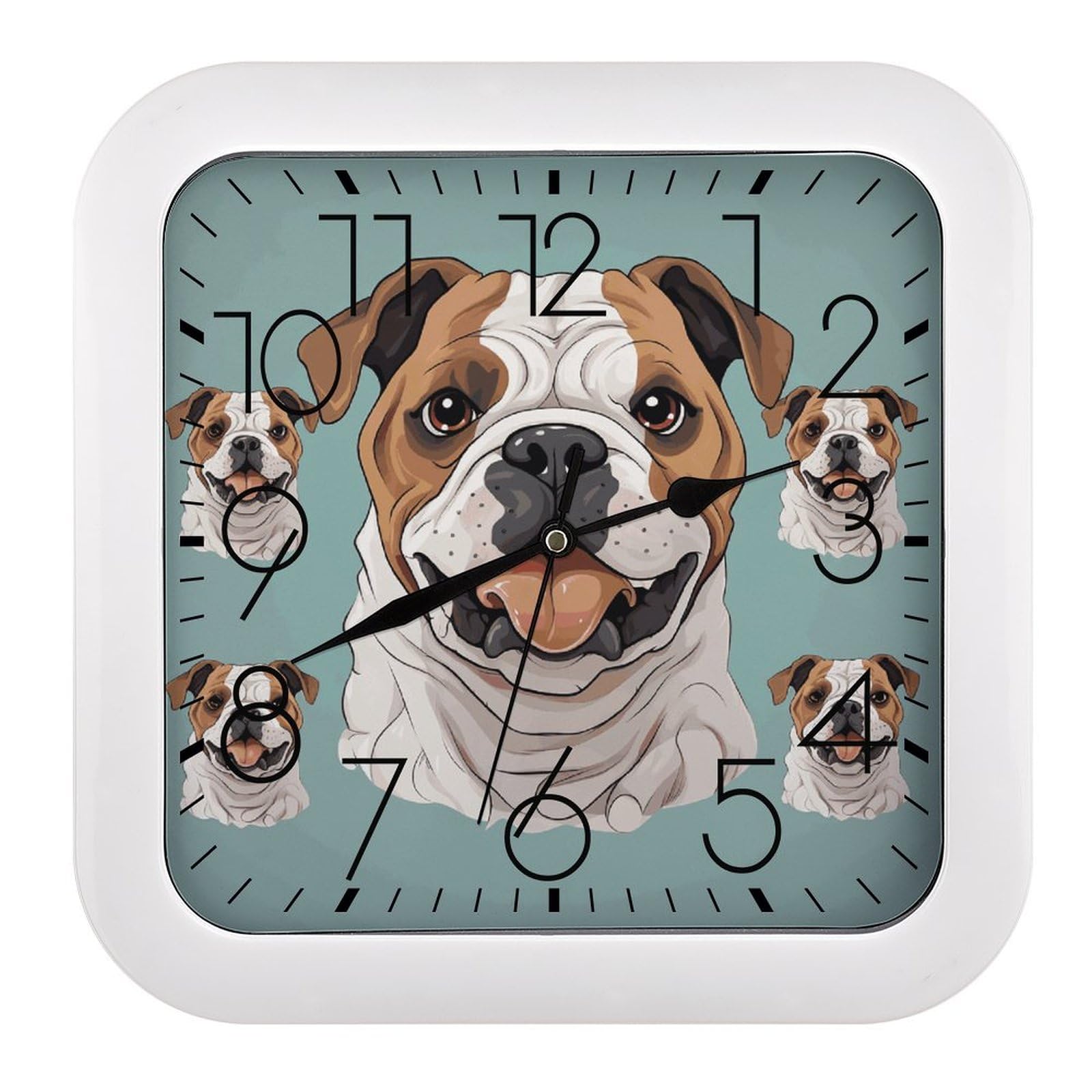Horloge bouledogue anglais rétro pour égayer votre cuisine et accueillir vos invités