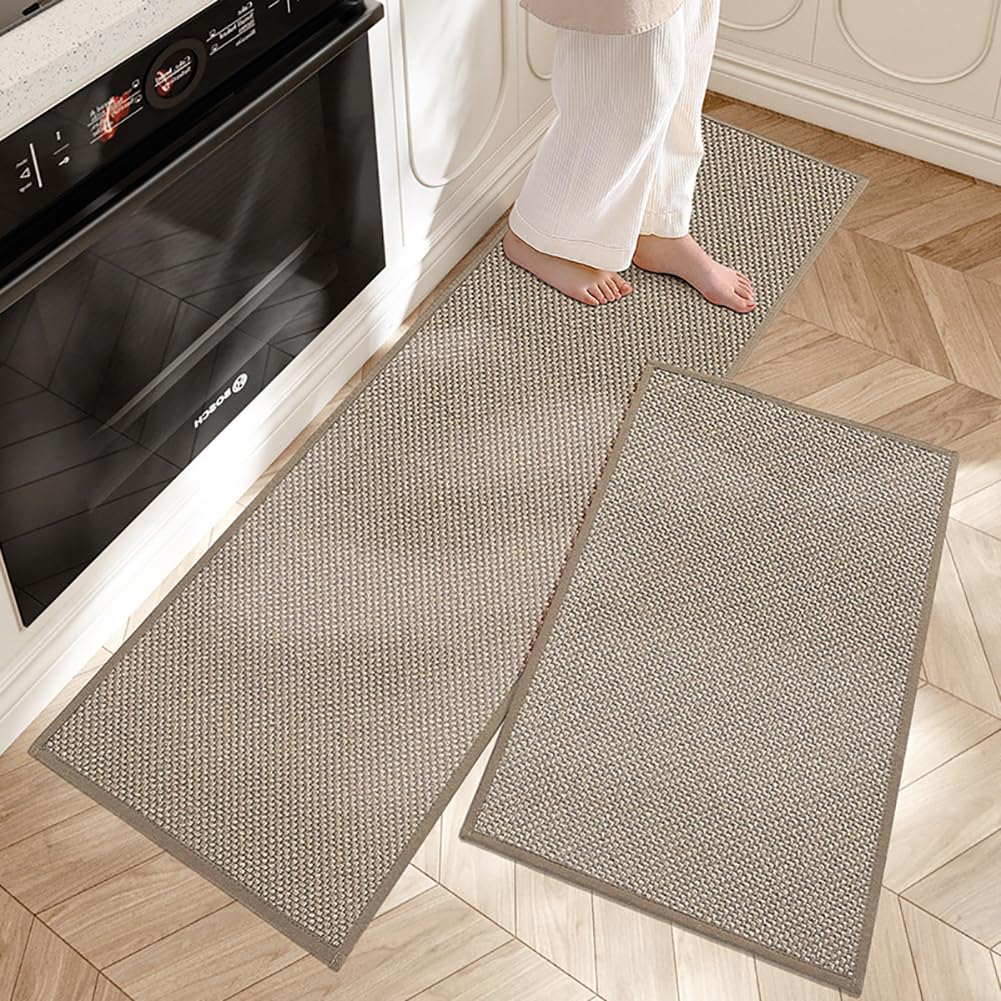 Tapis de course lavable et imperméable avec revêtement antitache kaki