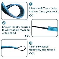 Vista 6 de 2 lazos reutilizables para cirugía de cuello para traqueotomía, suministros de soporte de tubo de traqueotomía ajustable, suave, reutilizable, se