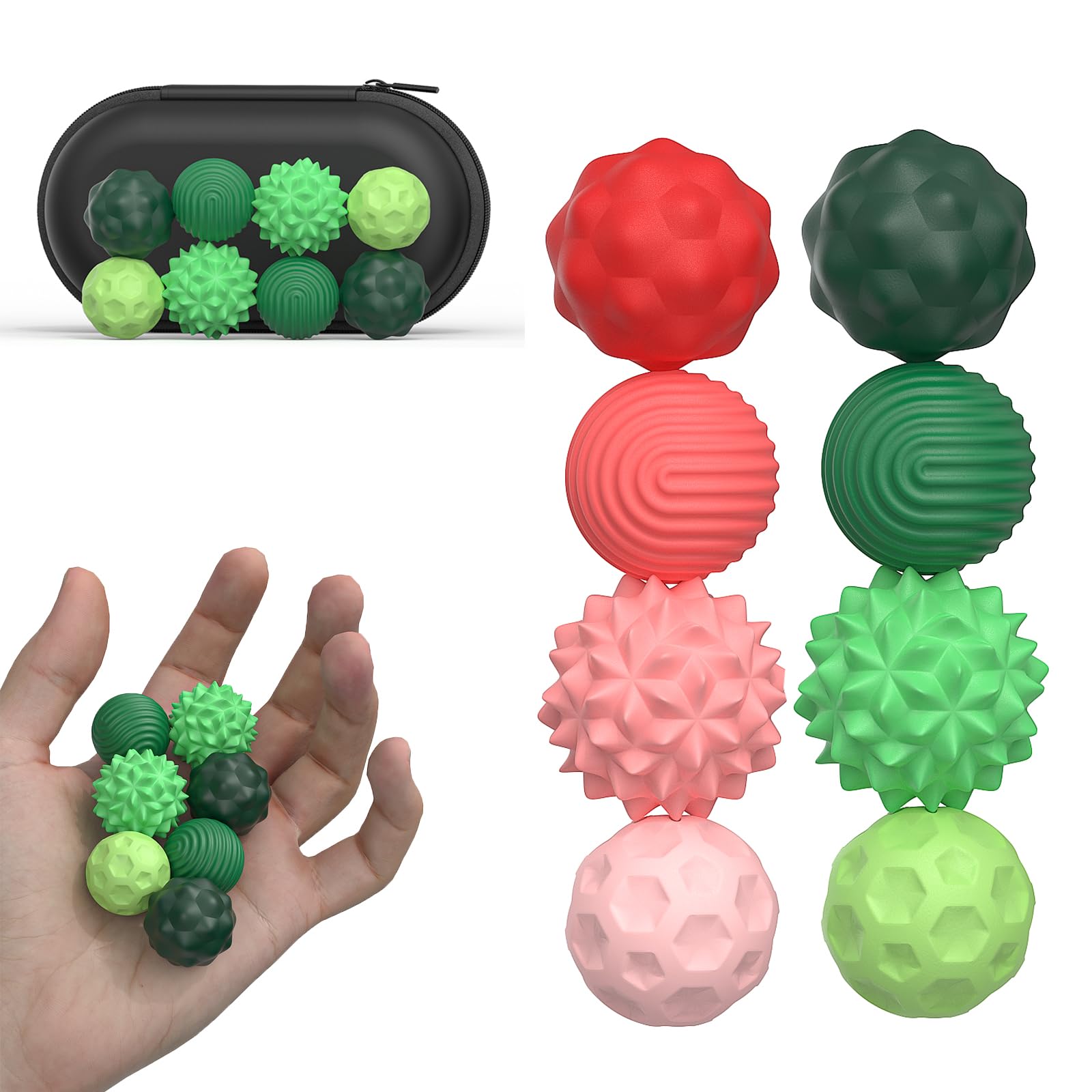 Magnetische Fidget Toys Angst Magnetische Anti-stressballen – Set Van 8 Siliconen Ballen Met Reliëf Voor Ontspanning En Sensorische Stimulatie Opbergdoos Magnetisch Speelgoed